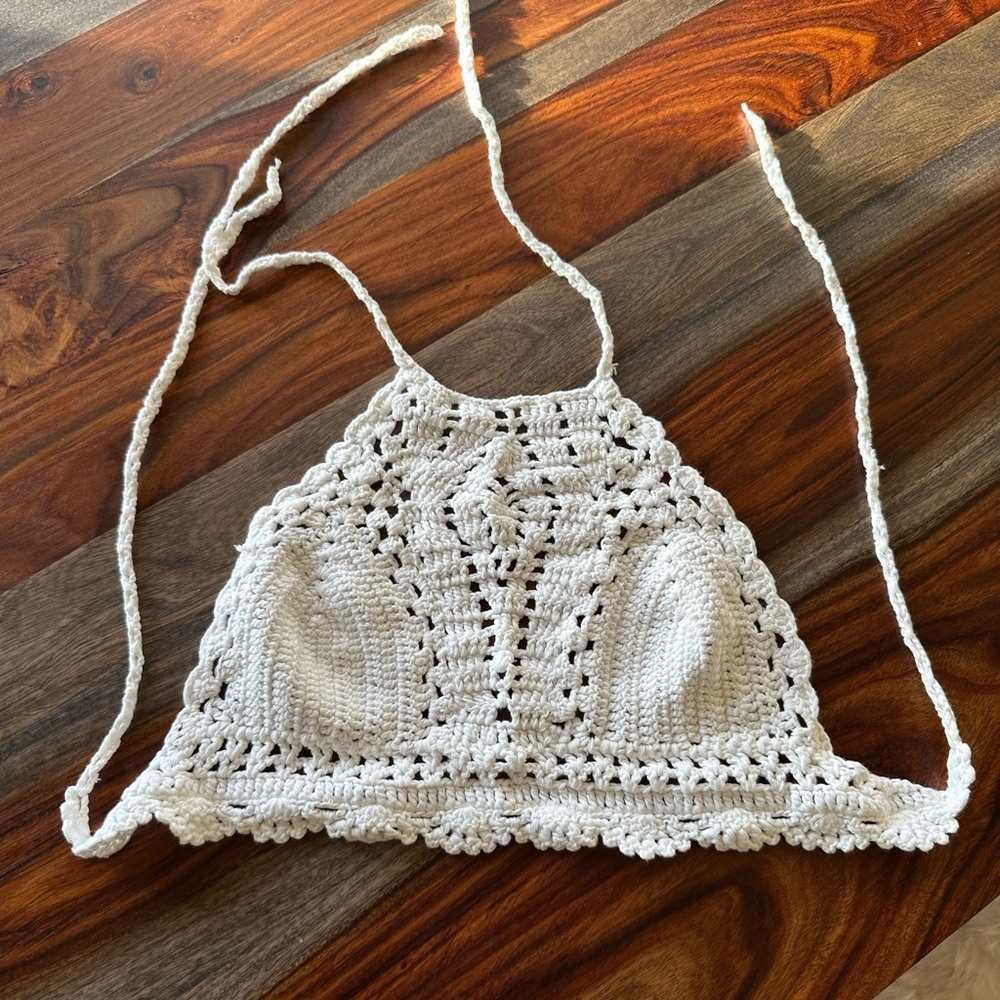 Crocheted beach top